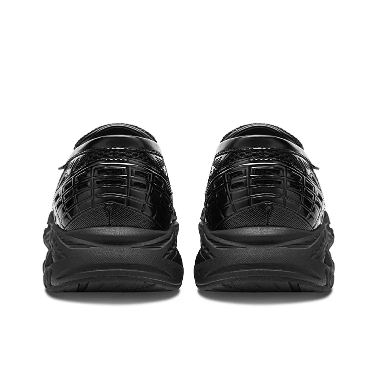 Sze Slip on Jogging Pants Loafers Low Top Unisex Shiny Black-4