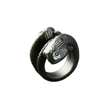 HUWEI Hetian Jade Rings Green Jade Unisex