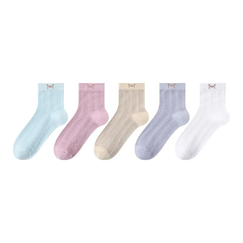 MIIOW Mid Calf Socks Women's 5 Pack-50