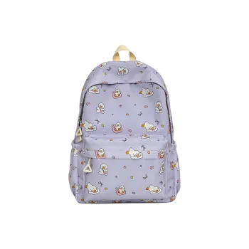 AIBAG Nylon Backpack Unisex Purple/Khaki/Light Green/Light Blue/Beige