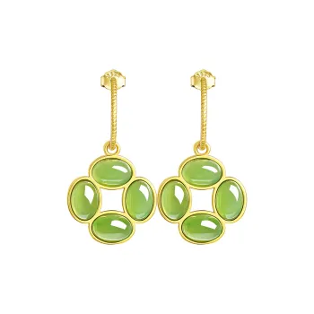 Cuiya Golden Building Earrings Jasper Women's