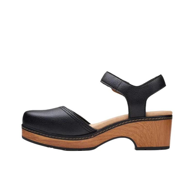 Clarks Paizlee Bay Chunky Heel High Heels 4.76cm Women's Black-1