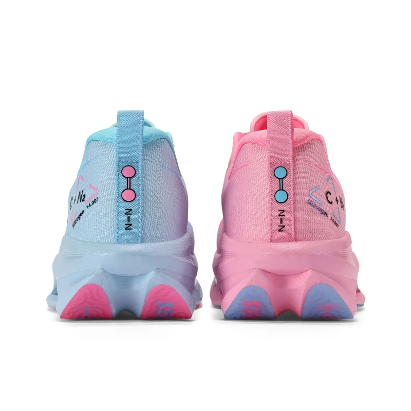 CLERSES Running Shoes Unisex Low Top Blue Pink Mismatched-5
