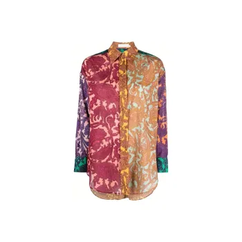 Zimmermann Tiggy Patchwork Cotton Shirt
