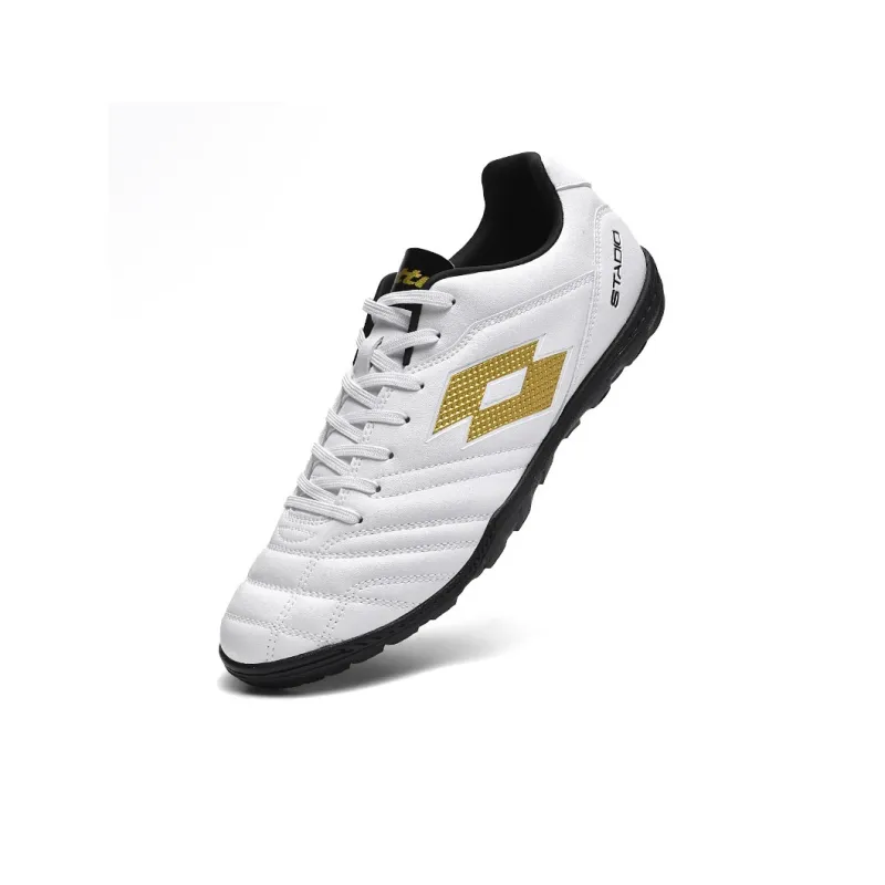 LOTTO TF Turf Coverage Abrasion Resistant Lightweight Soccer Shoes Men's White-2