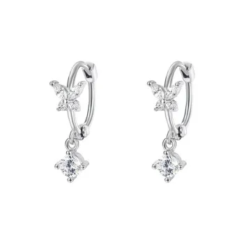 Happy Tide S999 Fine Silver Earrings Women's