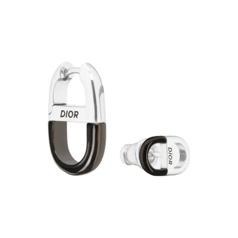 DIOR Brass Earrings Men's Silver-1