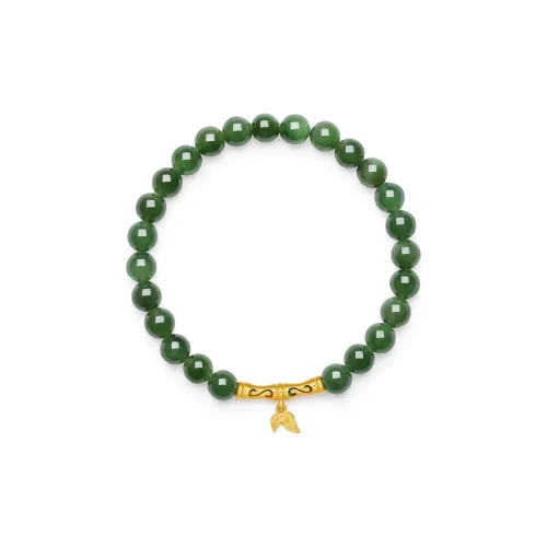 Cuiya Golden Building Hetian Jade Bracelets Jasper Women's