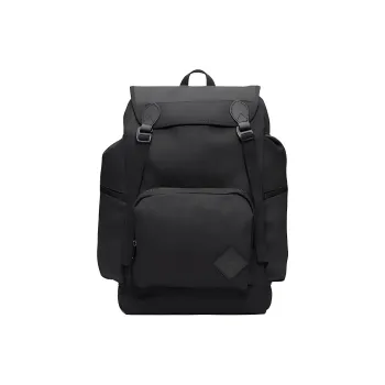 Timberland Canvas With Leather Outdoor Hiking Bag Backpack Unisex Black