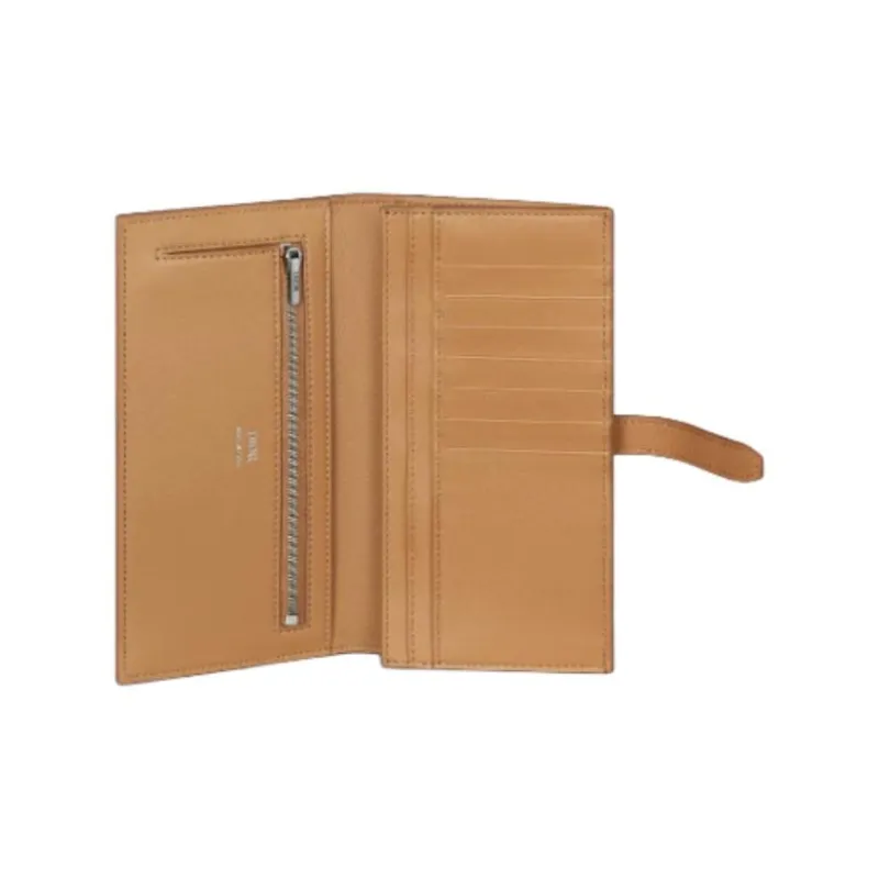 DIOR Calfskin Wallet Unisex Brown-3