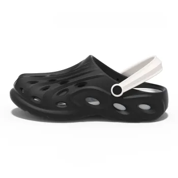 Thin Strips Slippers Men's, Black White