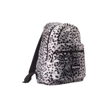 Supreme Plush Backpack Unisex Black & White
