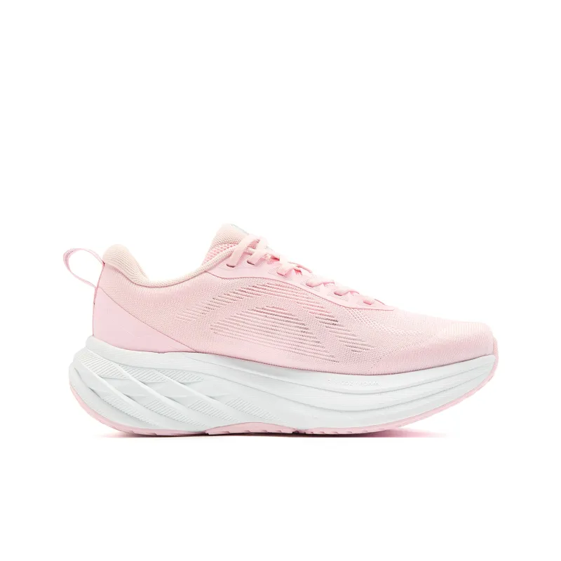 QIAODAN Cushioning, Slip Resistant, And Abrasion Resistant Low Top Casual Running Shoes Women's Pink Green-1