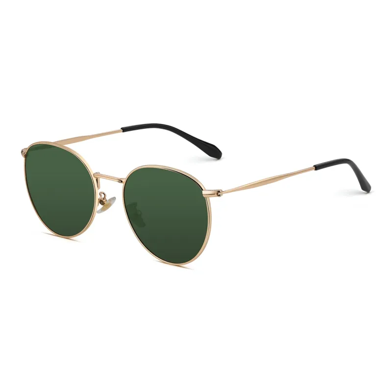 VEGOOS Metal Round Sunglasses Unisex-2