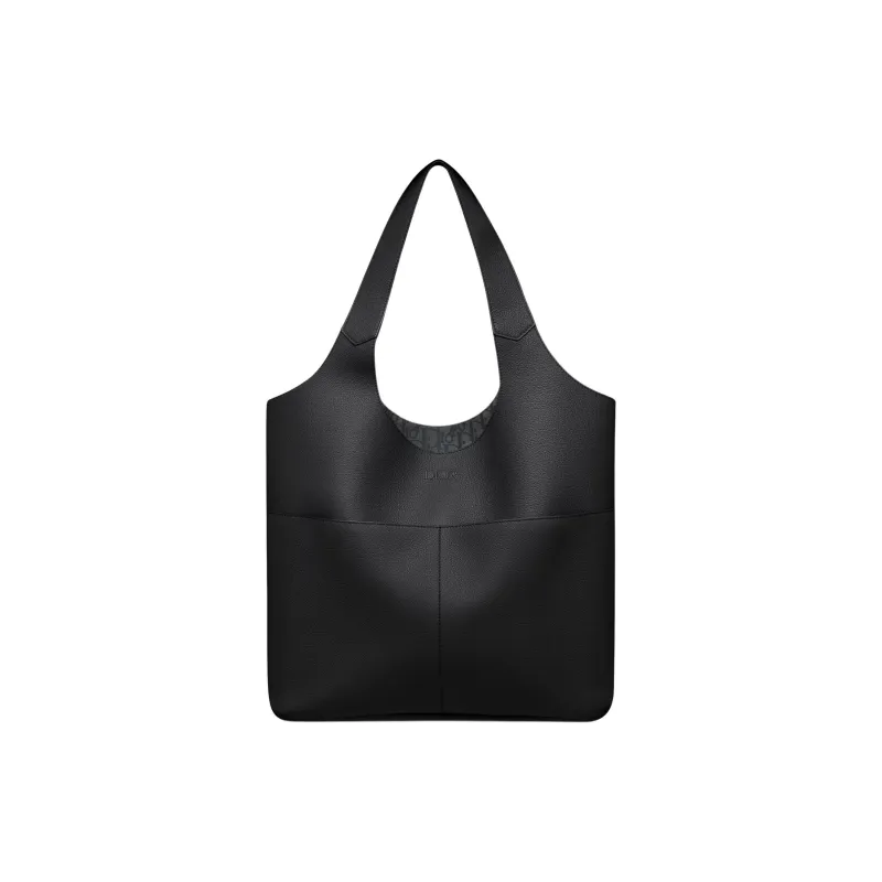DIOR Calfskin Tote Bag, Shopping Bag, Handbag Men's Black-0
