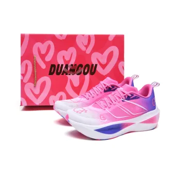 DUANGOU Running Shoes Unisex Low Top Pink Purple Love
