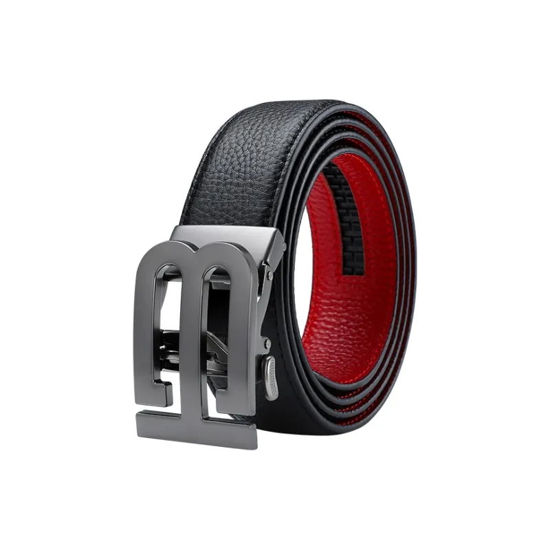 MILLIE'S Top Grain Cow Leather Belts Men's Width 3.5cm-0