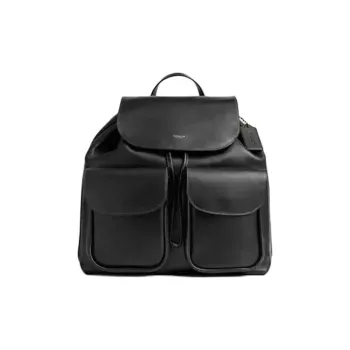 COACH Crosby Grain Leather Backpack Large Size Women's Black