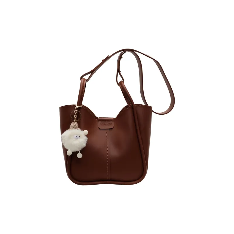 TOUTSEUL YOLO PU Shoulder Bag Women's Black/Khaki/Ecru/Coffee-6