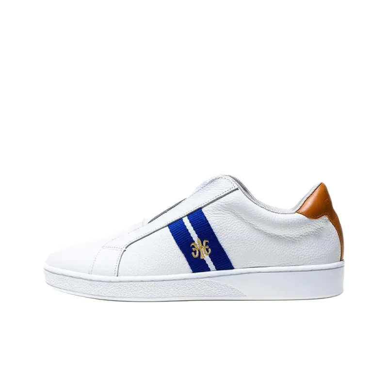 ROYAL ELASTICS BISHOP Abrasion Resistant Low Top Skateboard Shoes Women's White Blue-0