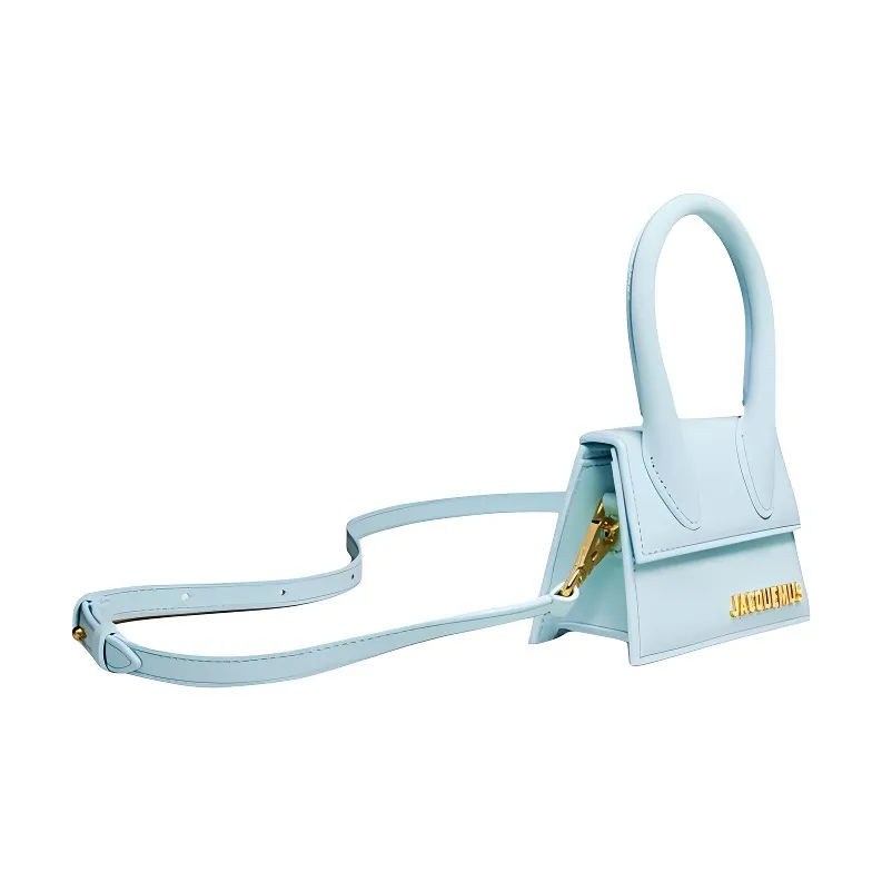 Jacquemus Cow Leather Shoulder Bag, Crossbody Bag, Handbag Mini Women's Light Blue-1