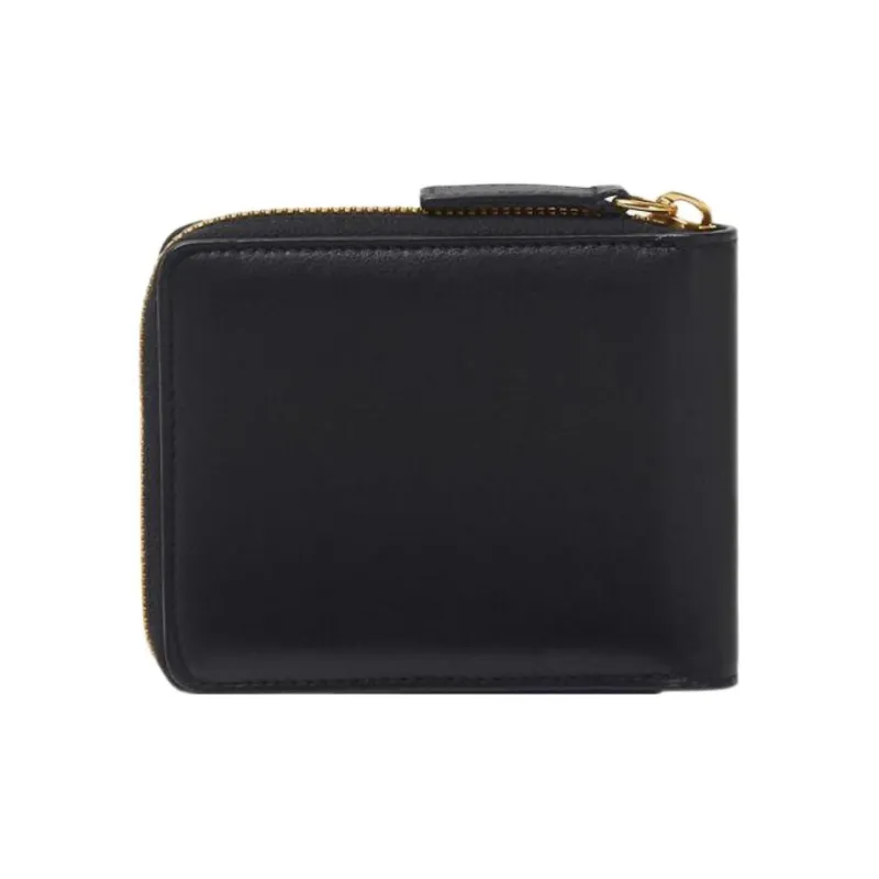 VERSACE Cow Leather Wallet Men's Black-1