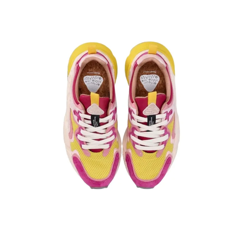 FLOWER MOUNTAIN Rulis Abrasion Resistant Low Top Casual Shoes Women's Yellow Pink-4