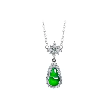 Qing Yi Ice Glutinous Jadeite Necklaces Women's