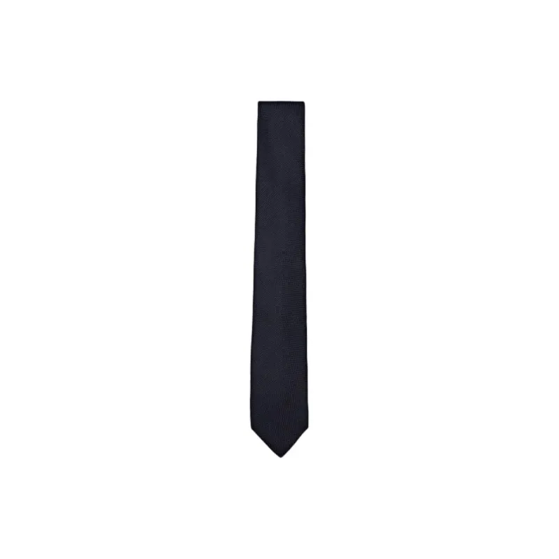 Massimo Dutti Mulberry Silk, Cupro Ties Men's Navy Blue-0