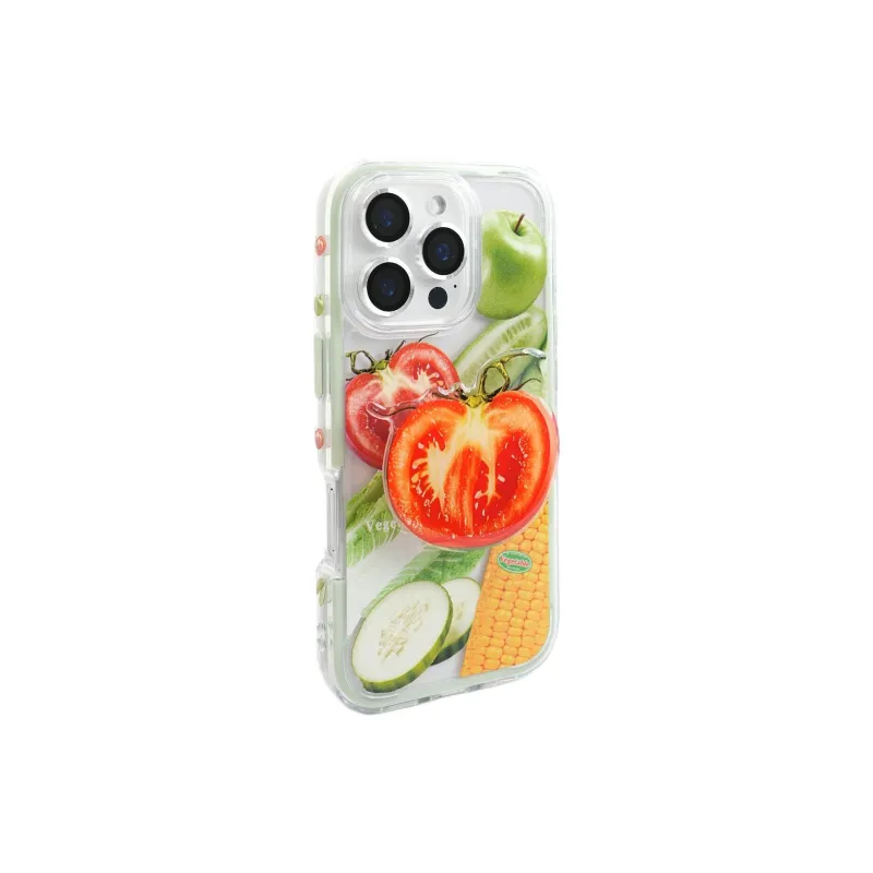 Sopi Acrylic Material 2 in 1 Full Screen Vegetable Phone Cases Compatible With IPhone 16/15 Pro Max/Apple 13/14 Pro/Max-1