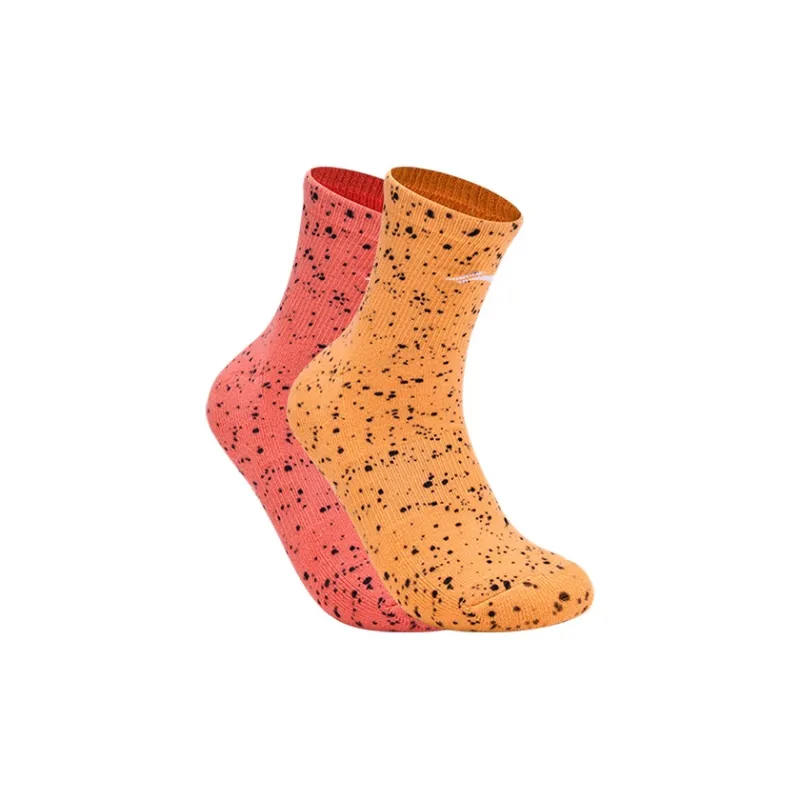 LiNing Mid Calf Socks Unisex Multi double Loading Red Yellow-2