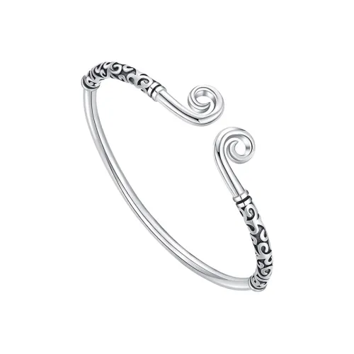 CARAT'S DIARY S999 Fine Silver Bangles Unisex