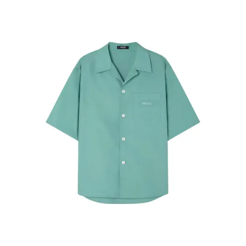 VERSACE CORAL THEATRE Shirt Men's Blue Green