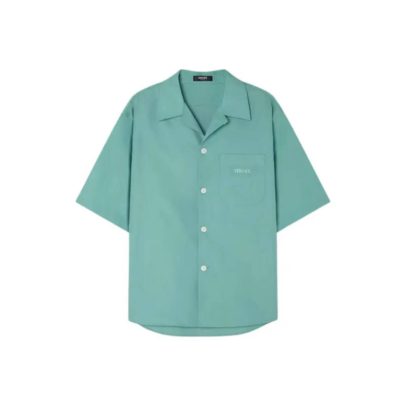 VERSACE CORAL THEATRE Shirt Men's Blue Green-0