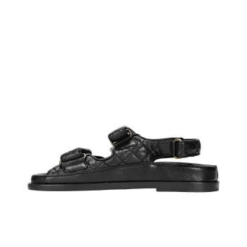 CHANEL Beach Sandals Women's Black