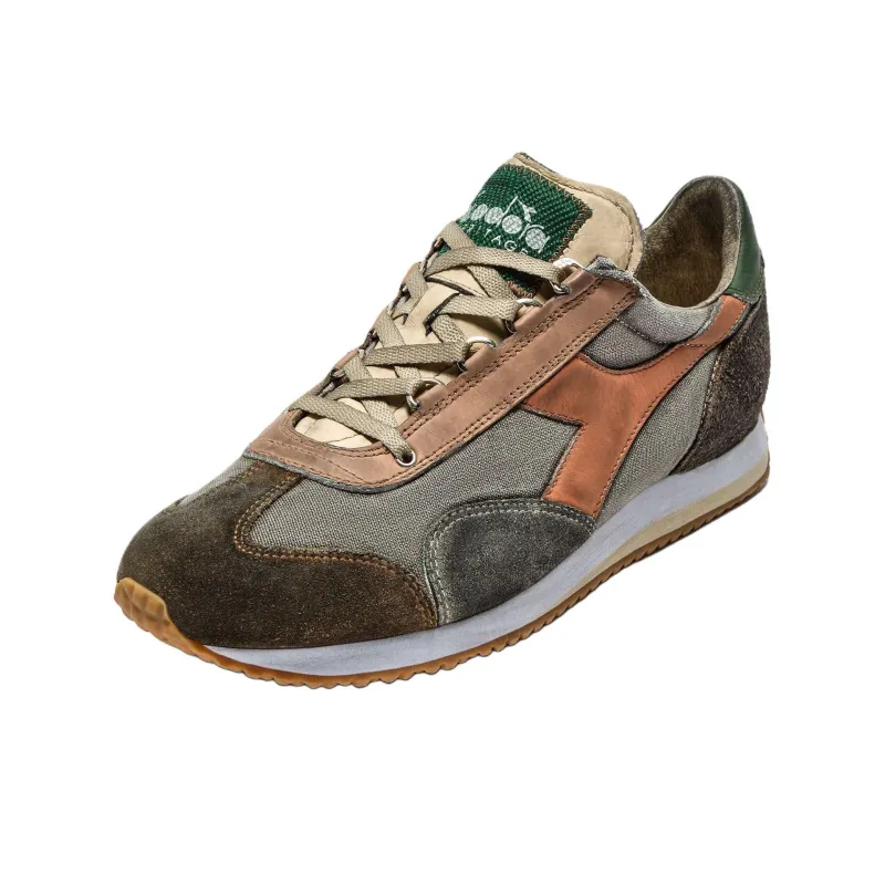 Diadora Heritage Equipe Dirty Sw Evo Low Top Casual Shoes Unisex Gray-2