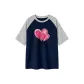 Navy Blue & White Heather Gray