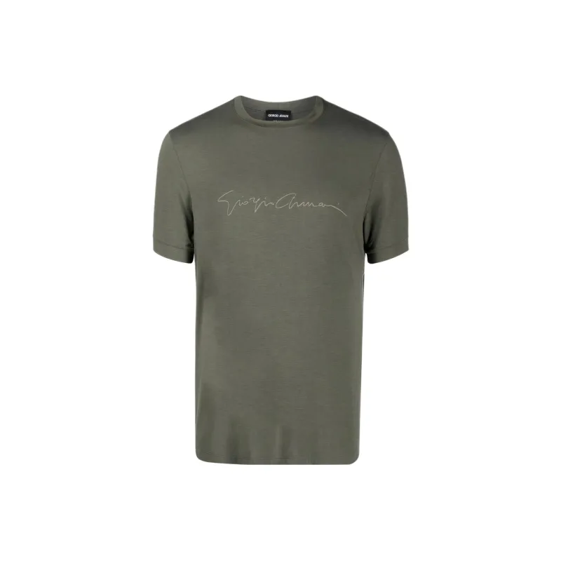 GIORGIO ARMANI T Shirts Men Green-0