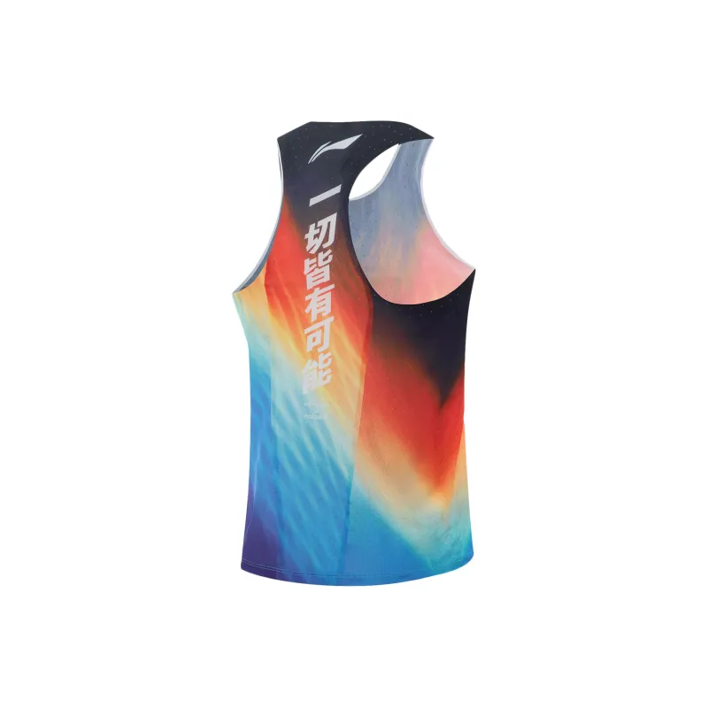 LiNing Dragon Sparrow Tank Top Men's Blue Red-1