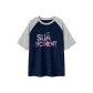 Navy Blue & White Heather Gray