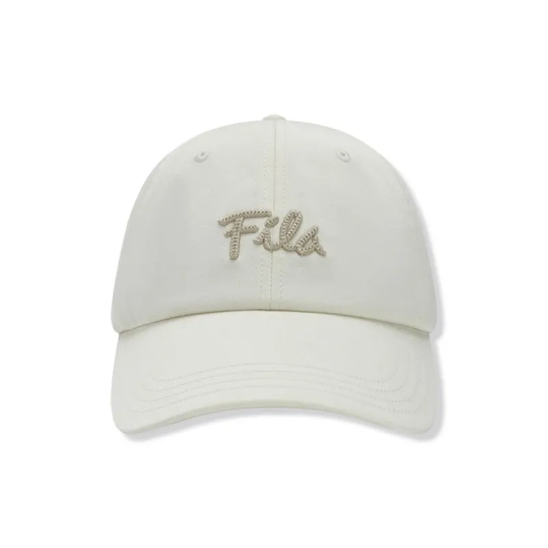 FILA ORIGINALE Cotton Baseball Caps Women's Heron White-0