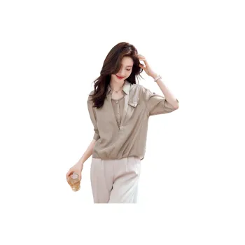 Mo Han Yi Mei Shirts Women's Khaki