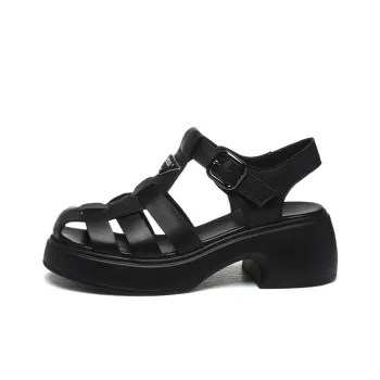 Golden Silk Rabbit Roman Sandals Women's