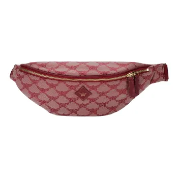 MCM Leather Fanny Pack Unisex Red