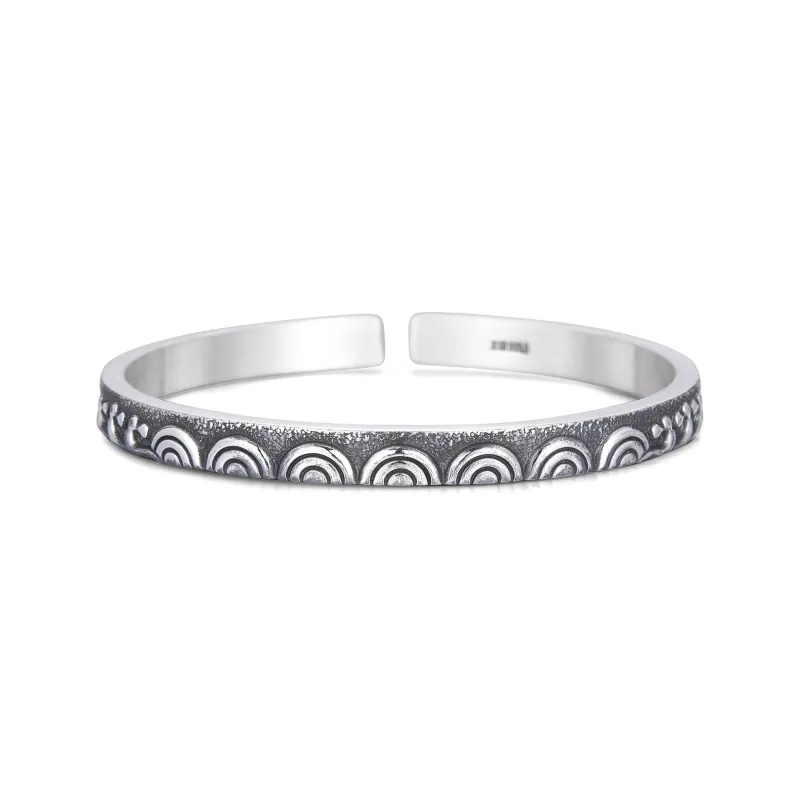 DH7 999 Fine Silver Bangles Unisex-0