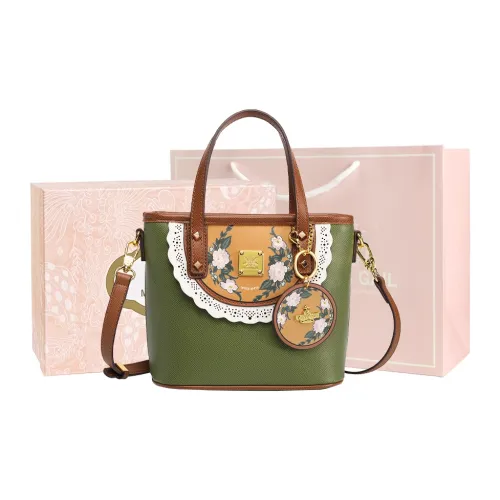 MISS GAIL Synthetic Leather Handbag Regular Women's Green