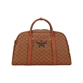 MCM Ottomar Nappa Leather Handbag, Shoulder Bag, Crossbody Bag Extra Large Women's Cognac