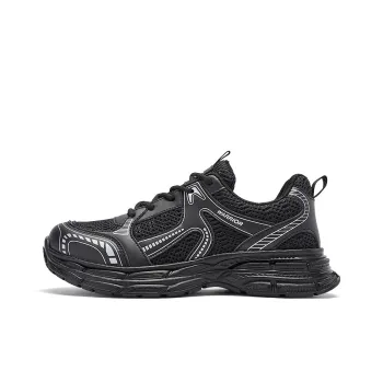 WARRIOR Chunky Sneakers Unisex Low Top Black