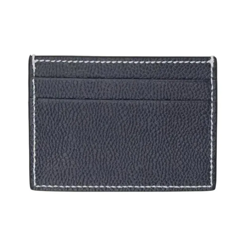 THOM BROWNE· Leather Card Holder Men's Marine Blue-1