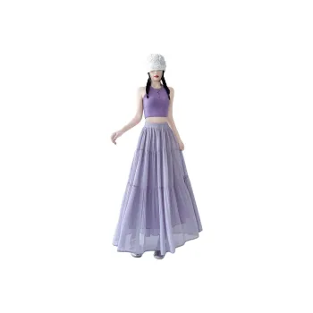 Flowers In Water Casual Long Skirt Women's